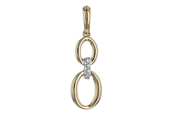 14K Yellow Gold Diamond Pendant