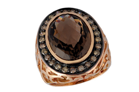 14K Rose Gold Quartz Ring