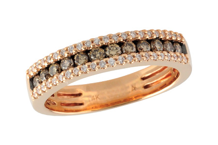 14K Rose Gold Diamond Anniversary Band