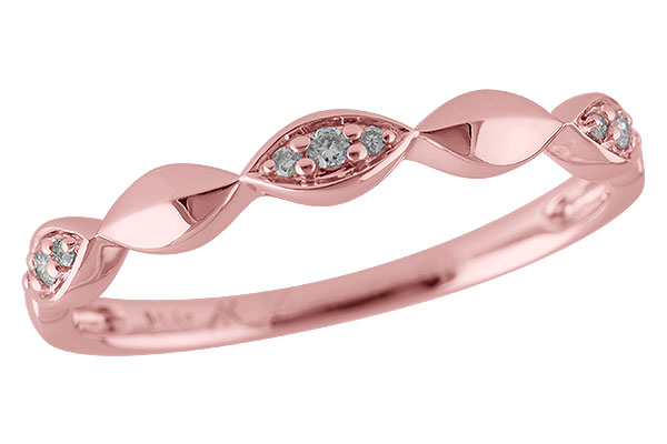 14K Rose Gold Diamond Anniversary Band