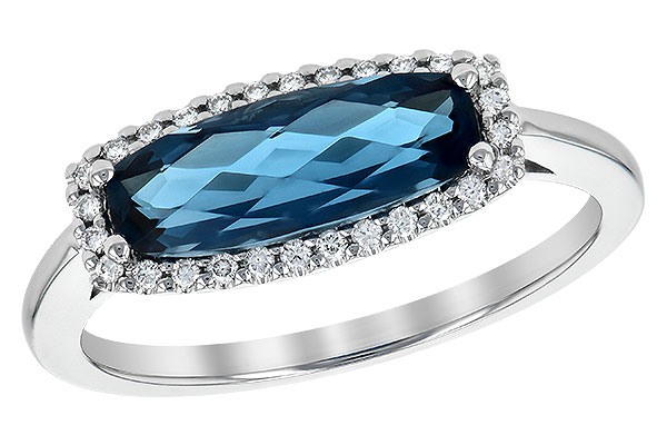 14K White Gold Topaz Ring