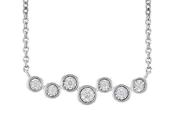 14K White Gold Diamond Necklace