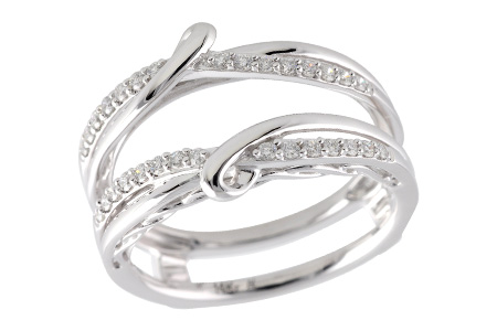 14K White Gold Diamond Ring Enhancer