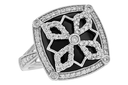14K White Gold Diamond Ring