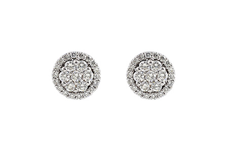 14K White Gold Diamond Earrings
