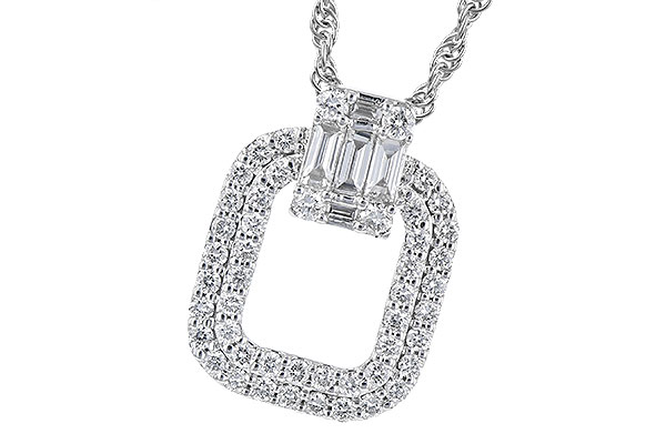 14K White Gold Diamond Necklace