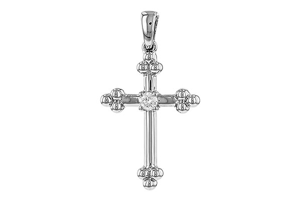 14K White Gold Diamond Pendant