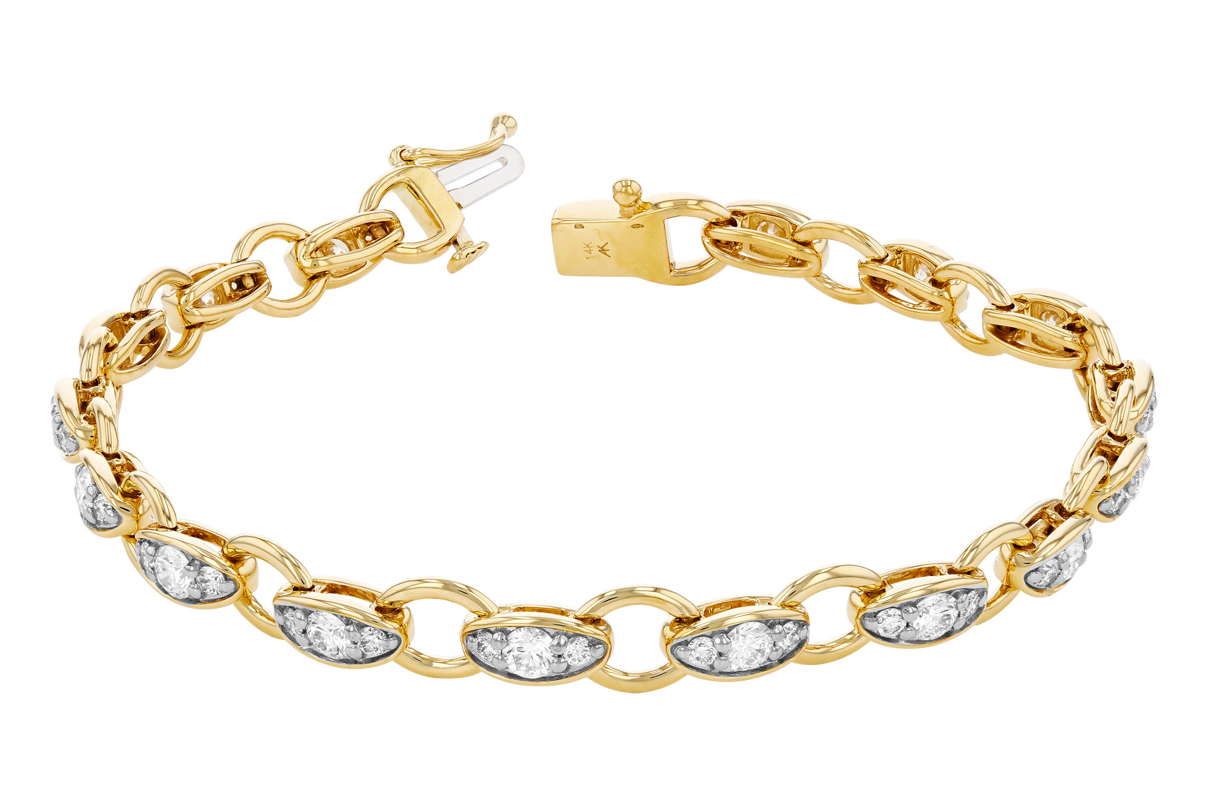 14K Yellow Gold Diamond Bracelet
