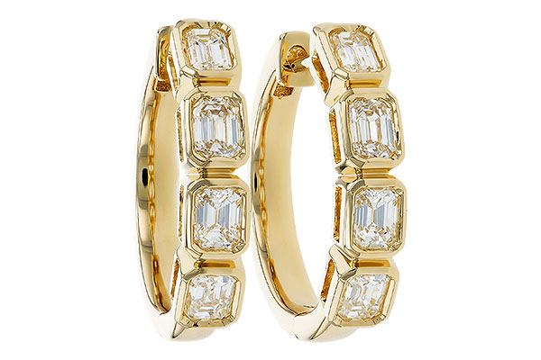 14K Yellow Gold Diamond Earrings
