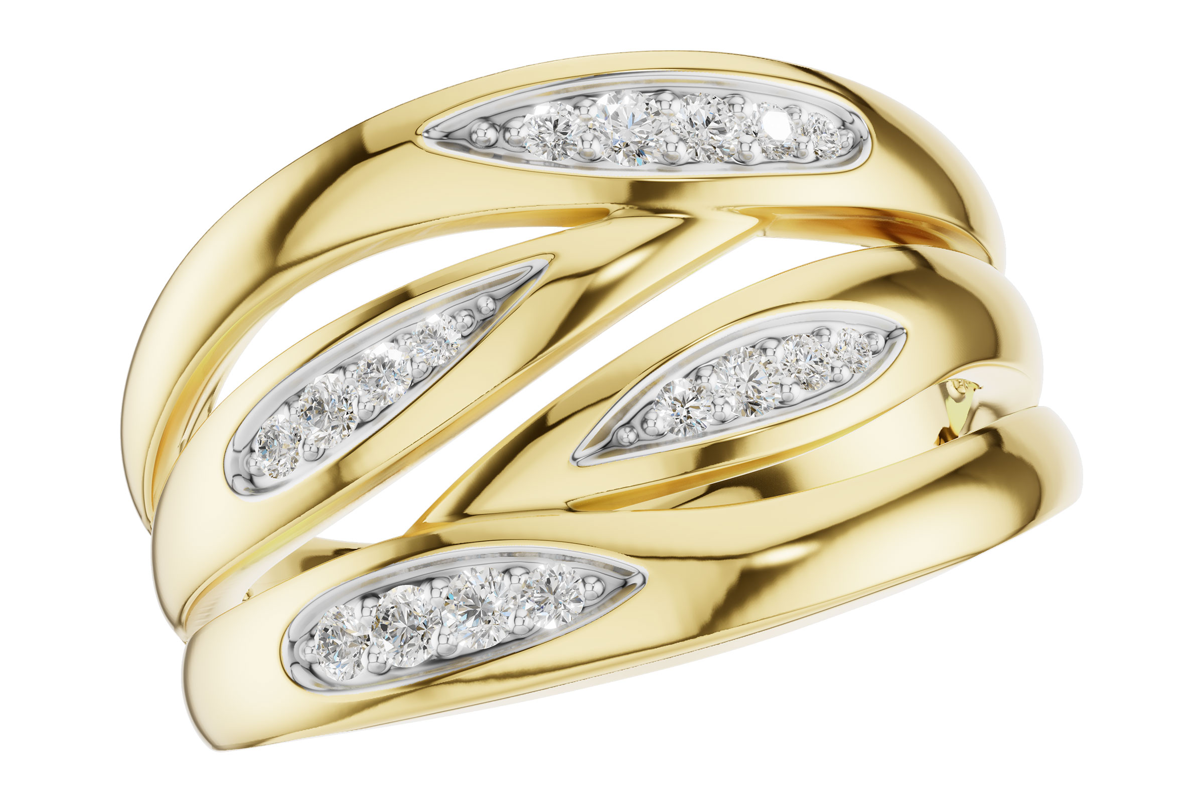 14K Yellow Gold Diamond Anniversary Band