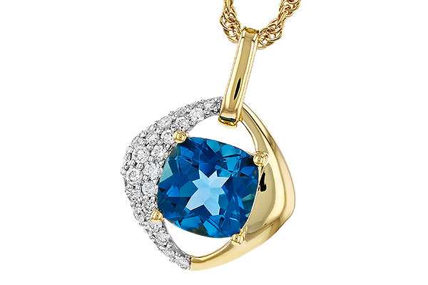 14K Yellow Gold Topaz Necklace