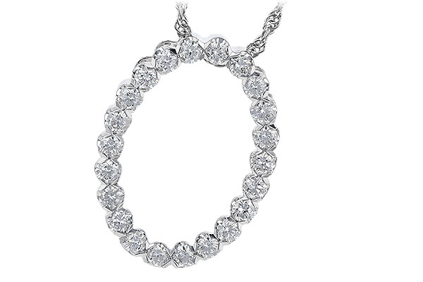 14K White Gold Diamond Necklace