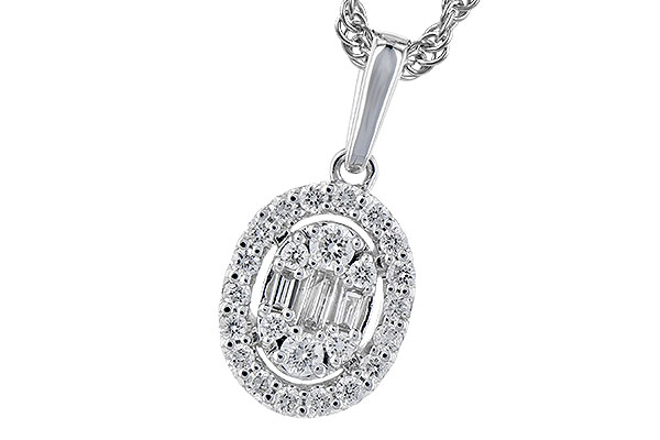14K White Gold Diamond Necklace