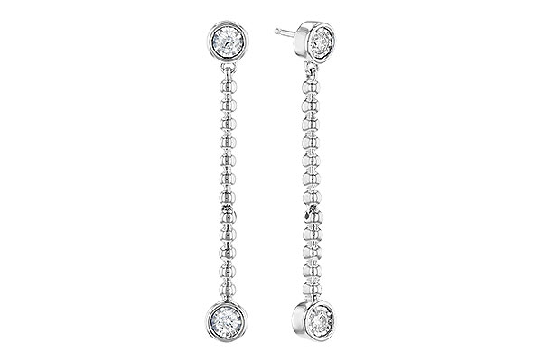 14K White Gold Diamond Earrings