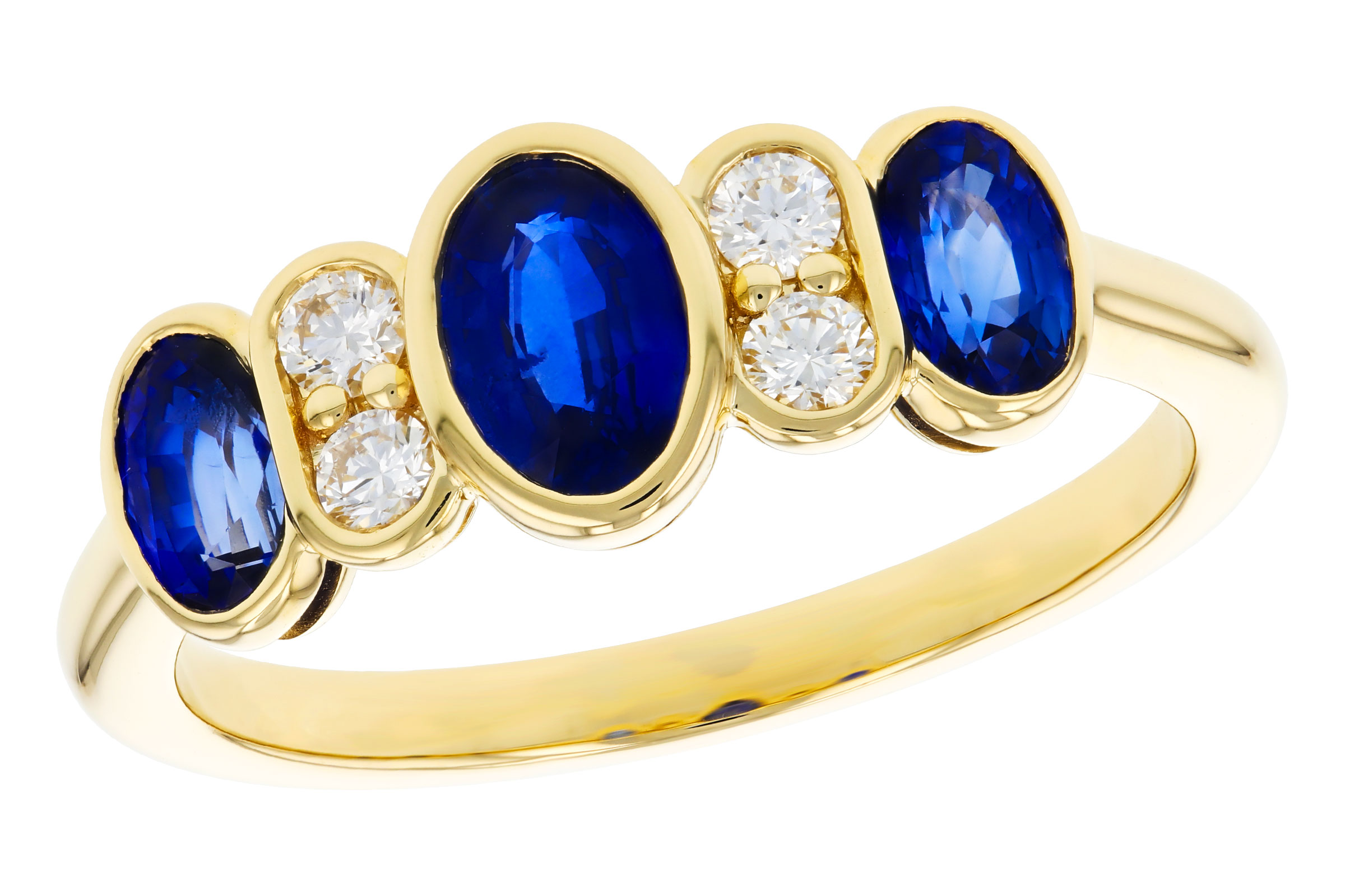 14K Yellow Gold Sapphire Ring