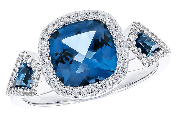 14K White Gold Topaz Ring
