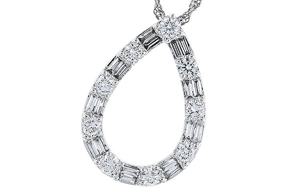 14K White Gold Diamond Necklace