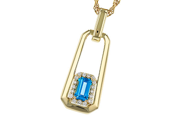 14K Yellow Gold Topaz Necklace