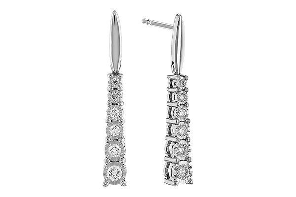 14K White Gold Diamond Earrings