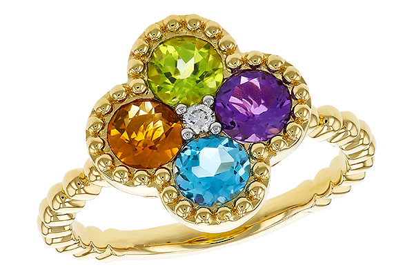 14K Yellow Gold Amethyst Ring