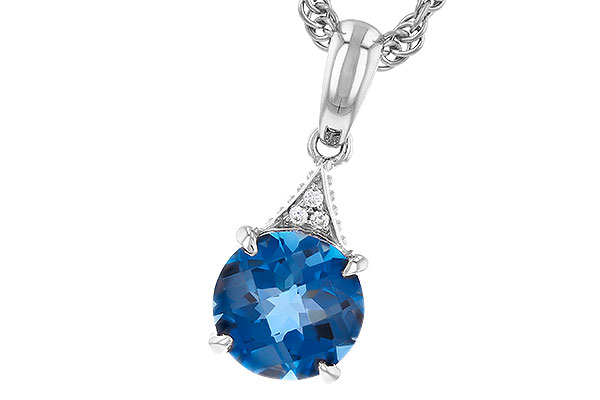 14K White Gold Topaz Necklace