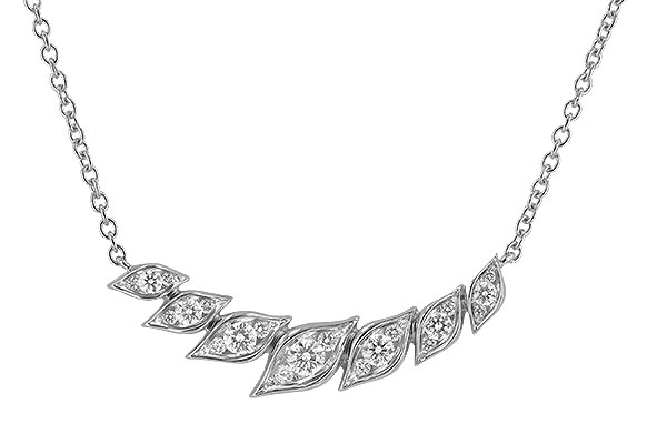 14K White Gold Diamond Necklace