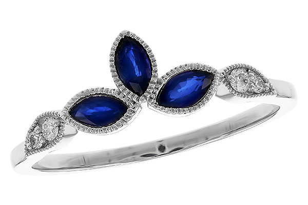 14K White Gold Sapphire Ring Enhancer