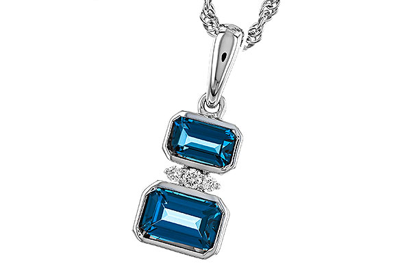14K White Gold Topaz Necklace
