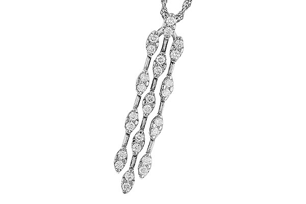14K White Gold Diamond Necklace
