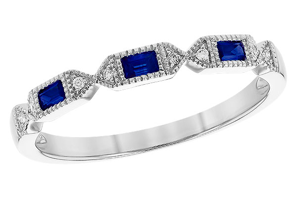 14K White Gold Sapphire Anniversary Band