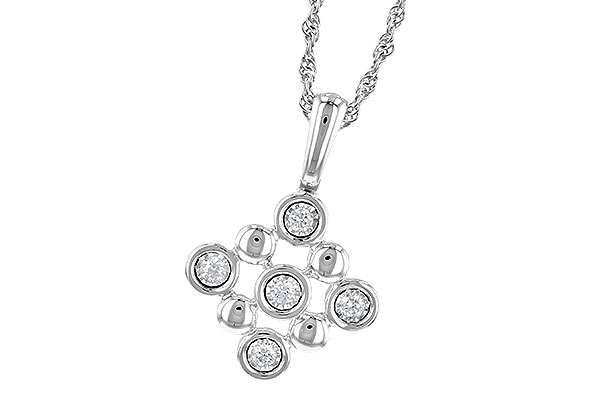 14K White Gold Diamond Necklace