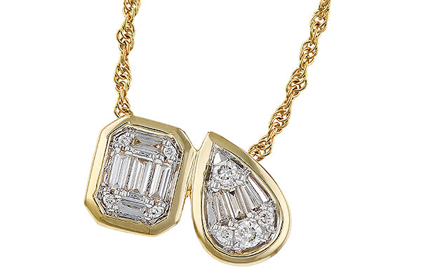 14K Yellow Gold Diamond Necklace