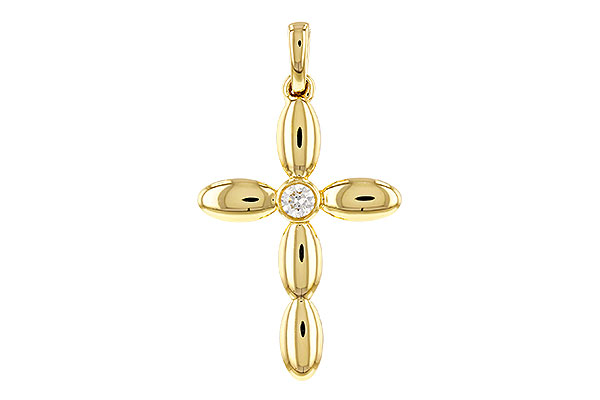14K Yellow Gold Diamond Pendant