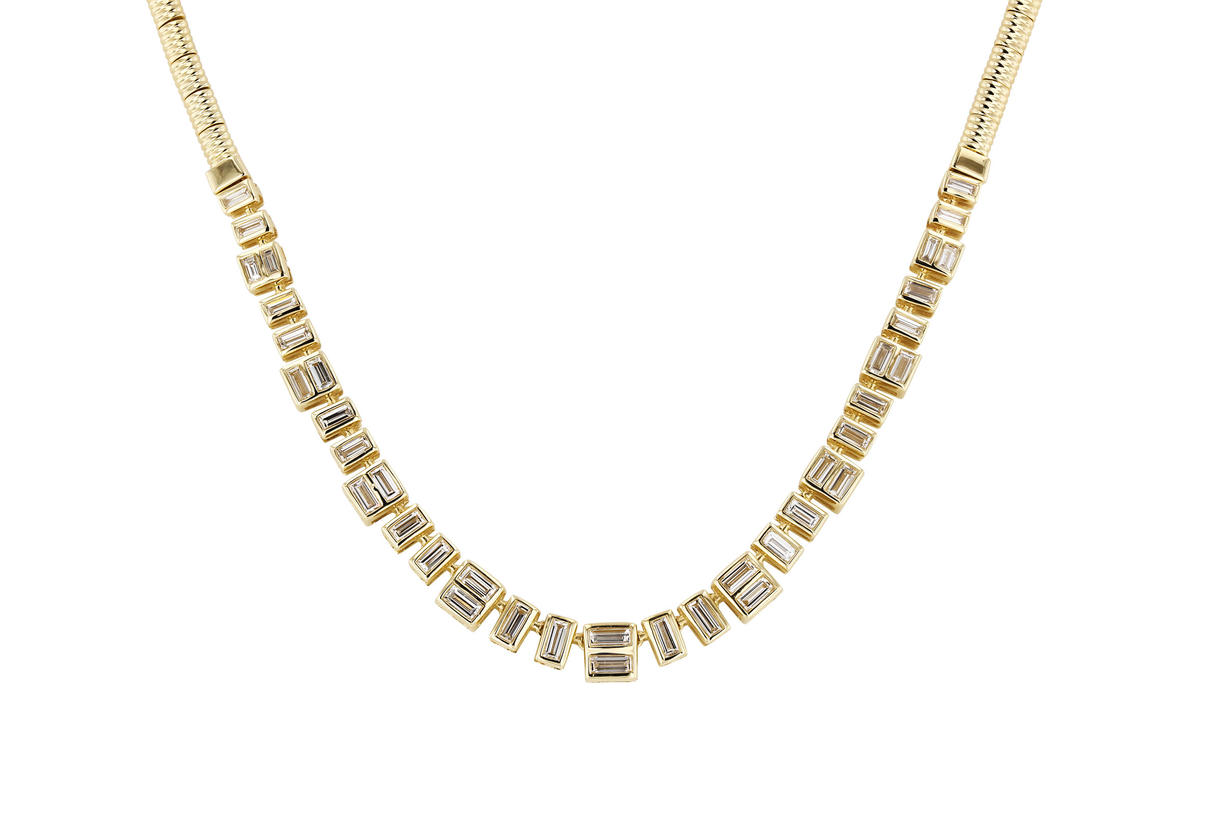 14K Yellow Gold Diamond Necklace
