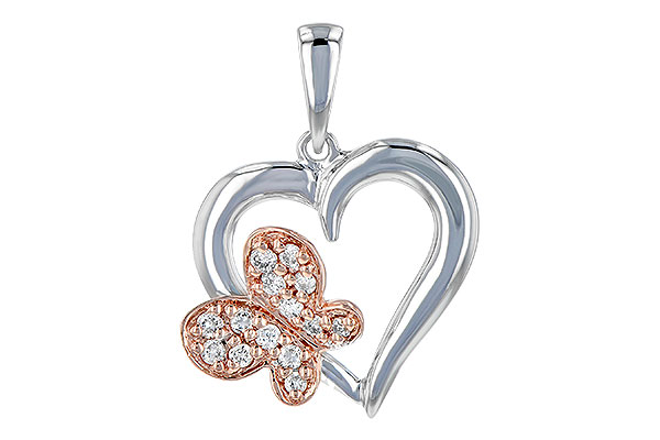14K Two-Tone Diamond Pendant