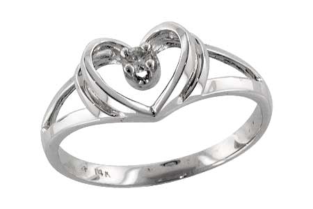 14K White Gold Diamond Ring