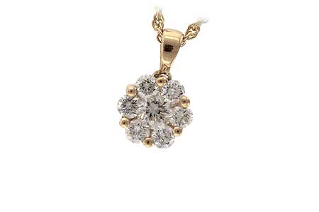 14K Yellow Gold Diamond Necklace