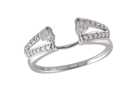 14K White Gold Diamond Ring Enhancer