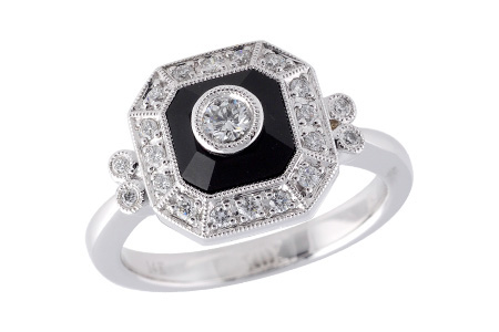 14K White Gold Diamond Ring