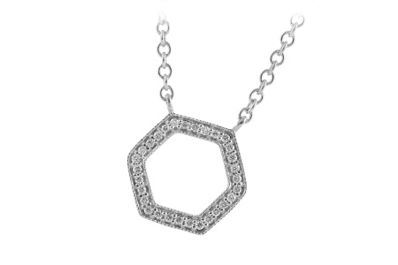 14K White Gold Diamond Necklace