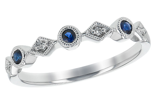 14K White Gold Sapphire Anniversary Band