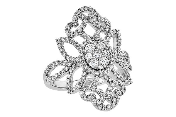 14K White Gold Diamond Ring