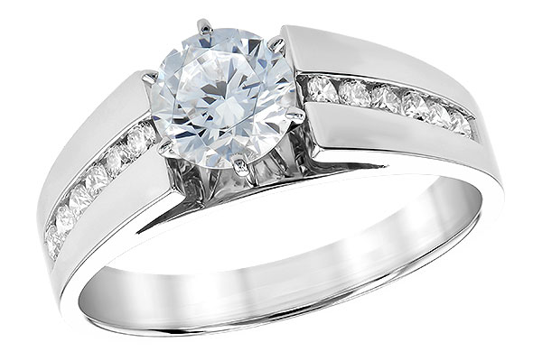 14K White Gold Diamond Semi-Mount Ring