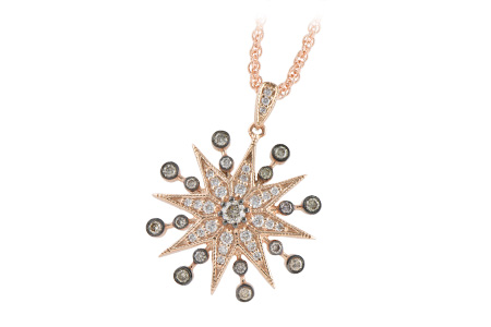 14K Rose Gold Diamond Necklace