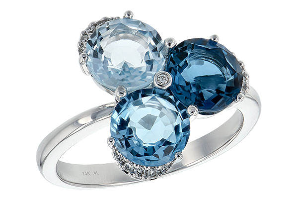 14K White Gold Topaz Ring