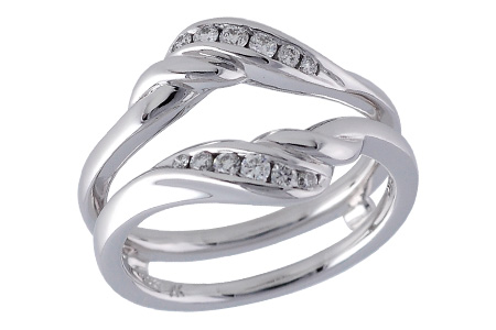 14K White Gold Diamond Ring Enhancer