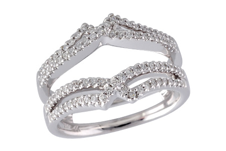 14K White Gold Diamond Ring Enhancer