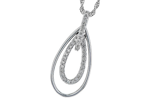 14K White Gold Diamond Necklace