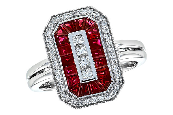 14K White Gold Ruby Ring