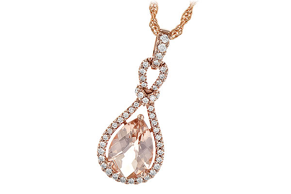 14K Rose Gold Morganite Necklace